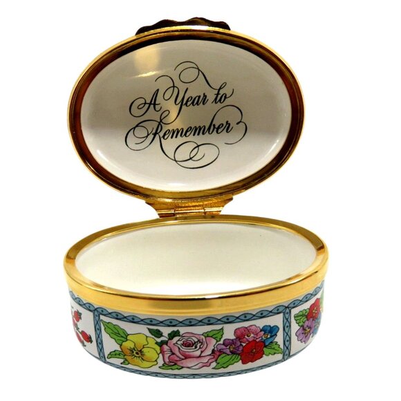 1983 A Year To Remember HALCYON DAYS Enamel Trinket Box and Presentation Case - Picture 6 of 11